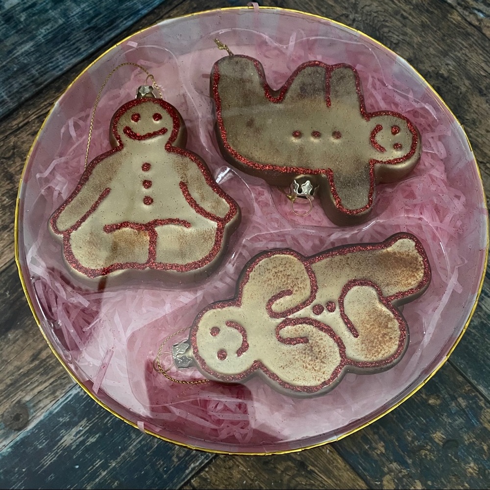 Gingerbread Man Yoga Pose Ornaments